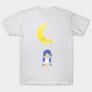 Stardust Fairy, Cute Fairy, Fairy On A Swing, Moon T-Shirt